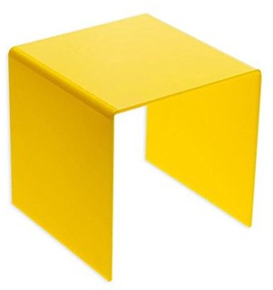 Yellow Acrylic Square U Riser in Plexi or Lucite